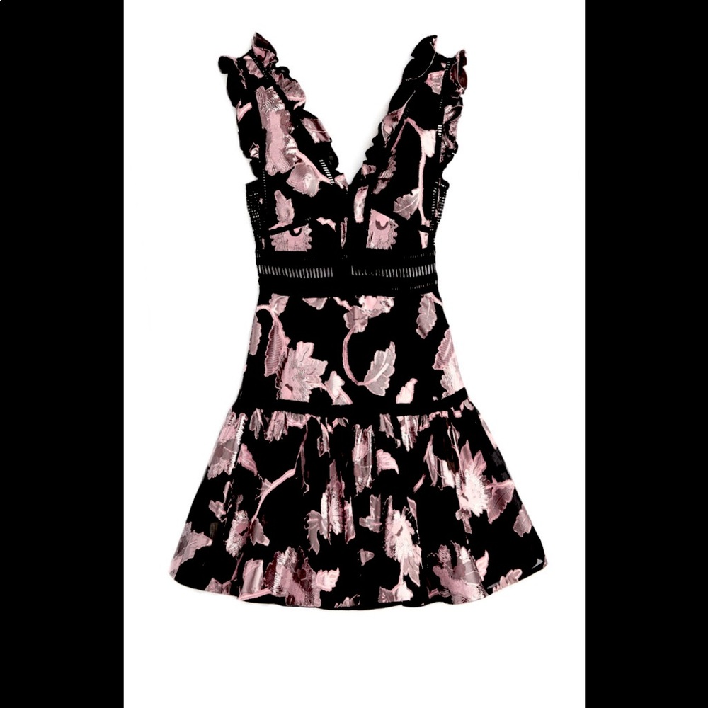 Rebecca Taylor METALLIC CAMELLIA DRESS - Picture 2 of 13